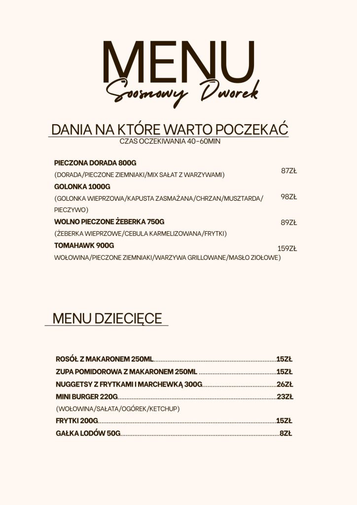 menu sosnowydworek