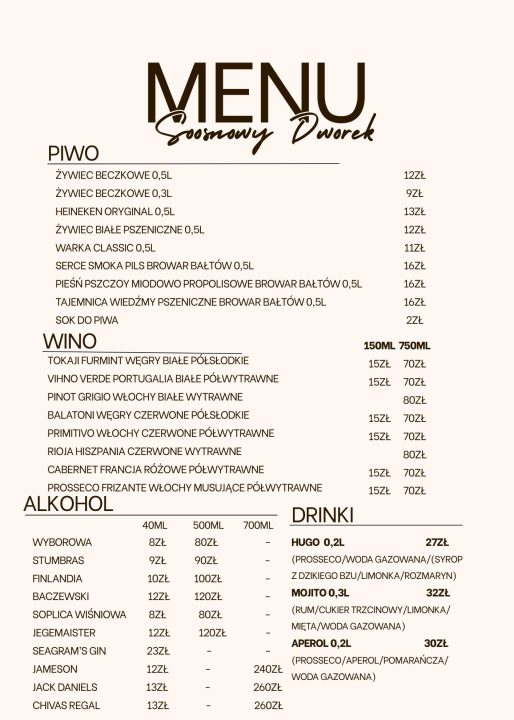 menu sosnowydworek
